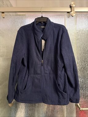 Navy Full-Zip Fleece Jacket